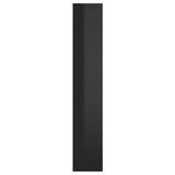 Wall Shelf High Gloss Black 36x16x90 cm Engineered Wood