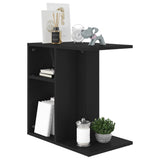 Side Table Black 50x30x50 cm Engineered Wood - Side View