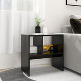 Side Table Black 50x30x50 cm Engineered Wood - Top-Down View