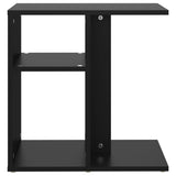 Side Table Black 50x30x50 cm Engineered Wood - 45-Degree Angle