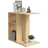 Side Table Sonoma Oak 50x30x50 cm Engineered Wood - Side View