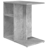 Side Table Concrete Grey 50x30x50 cm Engineered Wood - Front View