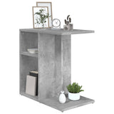 Side Table Concrete Grey 50x30x50 cm Engineered Wood - Side View