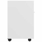 Side Cabinet with Wheels White 33x38x60 cm Engineered Wood
