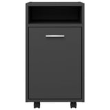 Side Cabinet with Wheels Grey 33x38x60 cm Engineered Wood - Top-Down View
