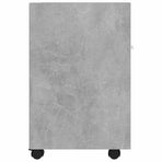 Side Cabinet with Wheels Concrete Grey 33x38x60 cm