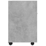 Side Cabinet with Wheels Concrete Grey 33x38x60 cm Engineered Wood - 45-Degree Angle