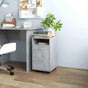 Side Cabinet with Wheels Concrete Grey 33x38x60 cm