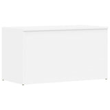 Storage Chest White 84x42x46 cm Engineered Wood - Front View