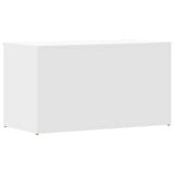 Storage Chest White 84x42x46 cm Engineered Wood - Rear View