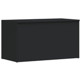 Storage Chest Black 84x42x46 cm Engineered Wood - Front View