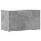 Storage Chest Concrete Grey 84x42x46 cm Engineered Wood - Rear View