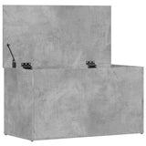 Storage Chest Concrete Grey 84x42x46 cm Engineered Wood - Close-Up Angle
