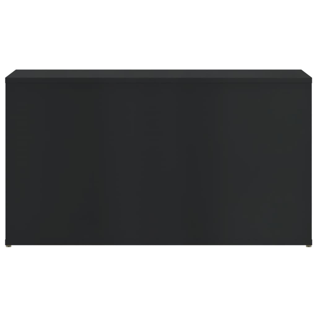 Storage Chest High Gloss Black 84x42x46 cm Engineered Wood