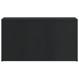 Storage Chest High Gloss Black 84x42x46 cm Engineered Wood - Top-Down View