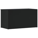 Storage Chest High Gloss Black 84x42x46 cm Engineered Wood - Rear View