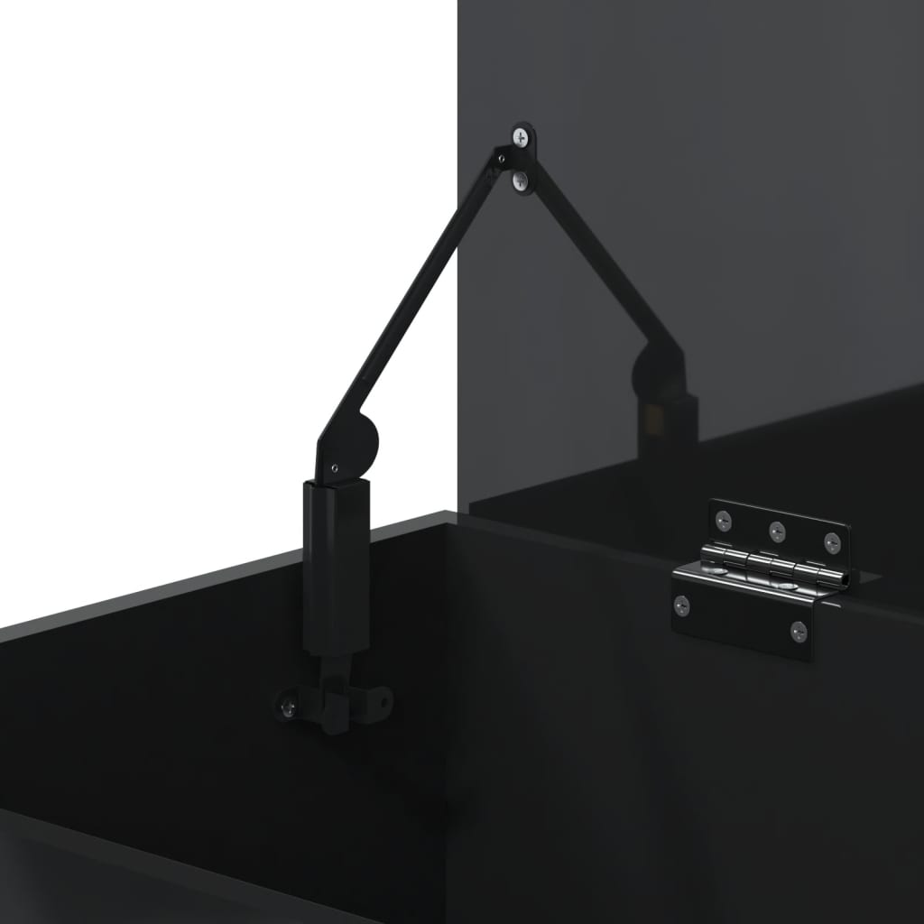 Storage Chest High Gloss Black 84x42x46 cm Engineered Wood
