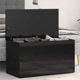 Storage Chest High Gloss Black 84x42x46 cm Engineered Wood