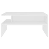Coffee Table White 90x60x42.5 cm Engineered Wood - Top-Down View