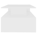 Coffee Table White 90x60x42.5 cm Engineered Wood - 45-Degree Angle