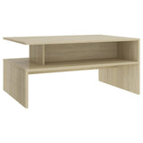 Coffee Table Sonoma Oak 90x60x42.5 cm Engineered Wood - Front View