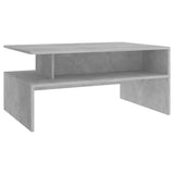 Coffee Table Concrete Grey 90x60x42.5 cm Engineered Wood - Front View