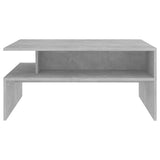 Coffee Table Concrete Grey 90x60x42.5 cm Engineered Wood - Top-Down View
