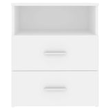 Bed Cabinet White 50x32x60 cm