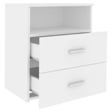 Bed Cabinets 2 pcs White 50x32x60 cm - 45-Degree Angle