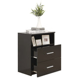 Bed Cabinets 2 pcs Black 50x32x60 cm - Low Angle