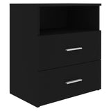 Bed Cabinets 2 pcs Black 50x32x60 cm - Top-Down View