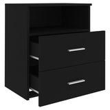 Bed Cabinets 2 pcs Black 50x32x60 cm