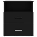 Bed Cabinets 2 pcs Black 50x32x60 cm - Rear View