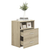 Bed Cabinet Sonoma Oak 50x32x60 cm - Top-Down View