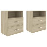 Bed Cabinets 2 pcs Sonoma Oak 50x32x60 cm