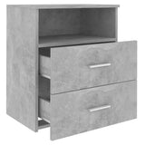 Bed Cabinet Concrete Grey 50x32x60 cm - Top-Down View