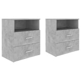 Bed Cabinets 2 pcs Concrete Grey 50x32x60cm