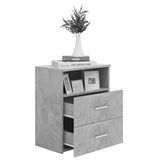 Bed Cabinets 2 pcs Concrete Grey 50x32x60cm