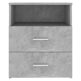 Bed Cabinets 2 pcs Concrete Grey 50x32x60cm - Close-Up Angle