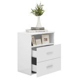 Bed Cabinets 2 pcs High Gloss White 50x32x60 cm