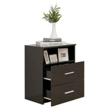 Bed Cabinet High Gloss Black 50x32x60cm - Low Angle