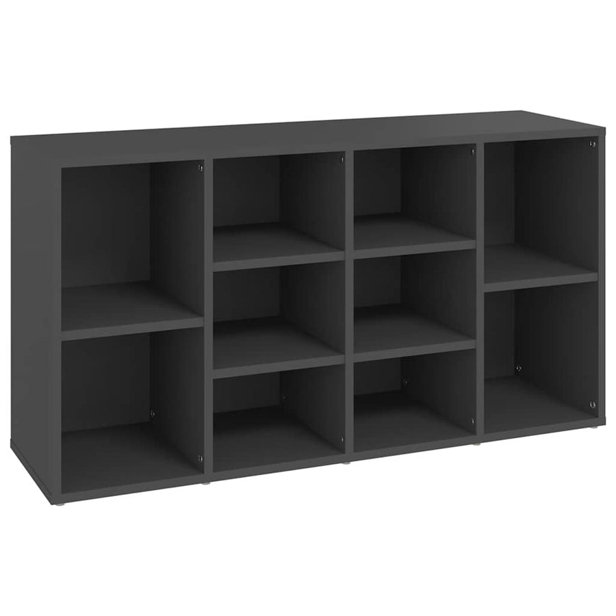 Shoe Bench Grey 103x30x55 cm Engineered Wood