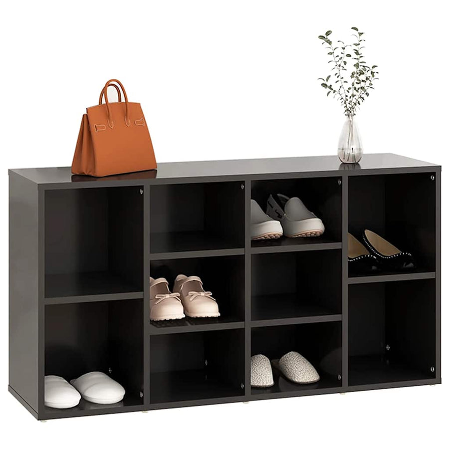 Shoe Bench Grey 103x30x55 cm Engineered Wood