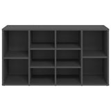 Shoe Bench Grey 103x30x55 cm Engineered Wood - 45-Degree Angle