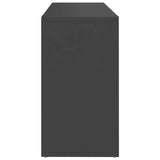 Shoe Bench Grey 103x30x55 cm Engineered Wood - Rear View