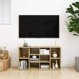 Shoe Bench Sonoma Oak 103x30x55 cm Engineered Wood - Side View