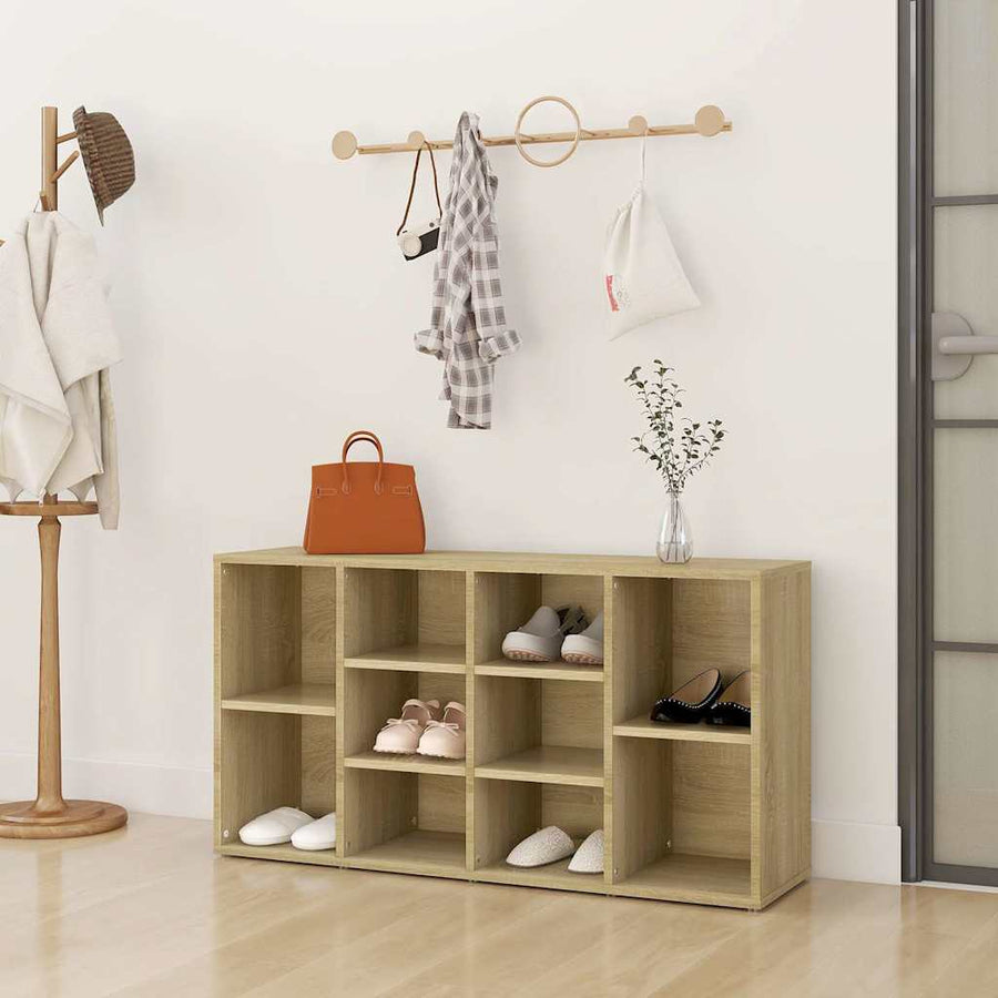 Shoe Bench Sonoma Oak 103x30x55 cm Engineered Wood