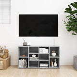 Shoe Bench Concrete Grey 103x30x55 cm Engineered Wood - Top-Down View