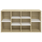 Shoe Bench White and Sonoma Oak 103x30x55 cm Engineered Wood
