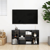 Shoe Bench High Gloss Black 103x30x55 cm Engineered Wood - Top-Down View